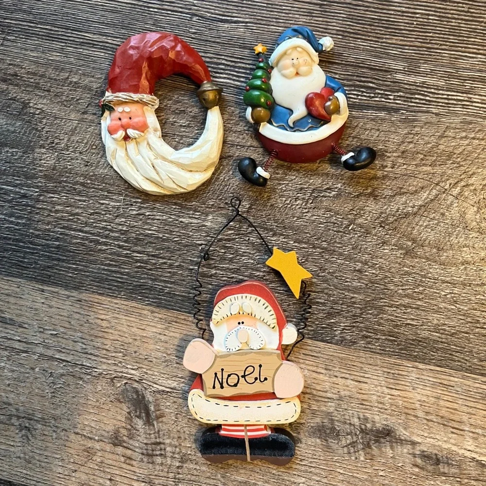 Santa Christmas Magnets Holiday‎ Decor Noel Sign Christmas Tree Ornament